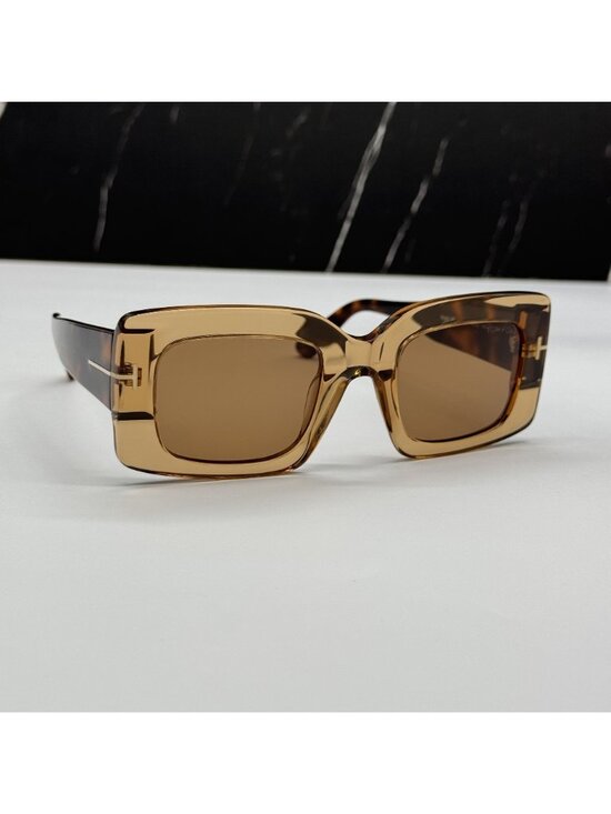 NEW TOM FORD BRIGITTA TF1188 45E HAVANA/BROWN WOMEN SQUARE SUNGLASSES FT1188 main image 6
